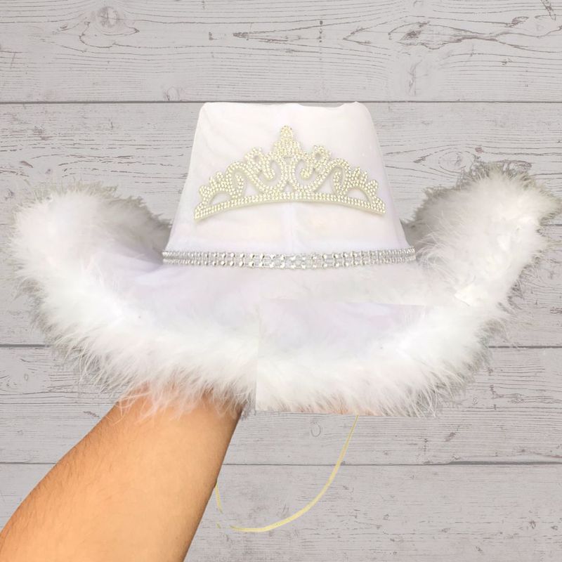 GENERICO - Sombrero Cowgirl Hat Blanco Vaquerita