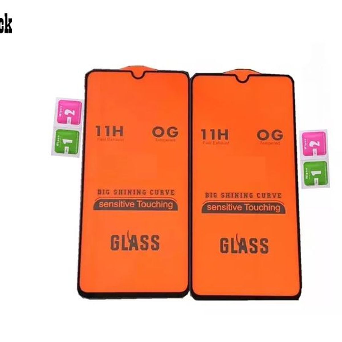 GENERICO - Pack X2 Micas Vidrio Templado 9H para Samsung  A32 4G Borde Negro