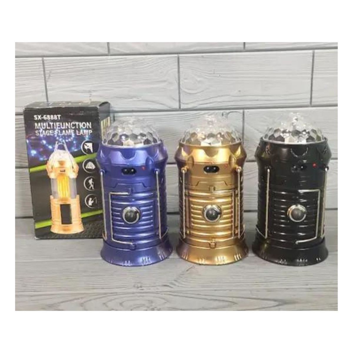 GENERICO - Linterna Multifuncional  4 en 1 Lampara Portátil Solar Recargable