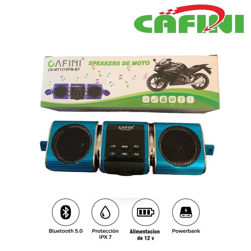 GENERICO - Parlante cafini para motos Parlante bluetooth para motos