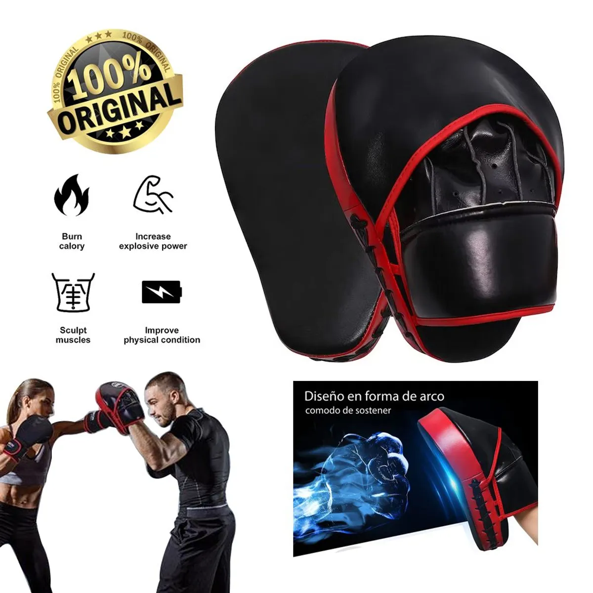 HOLGU - Manoplas Guantelete Recta para Taekwondo-Karate-Boxeo