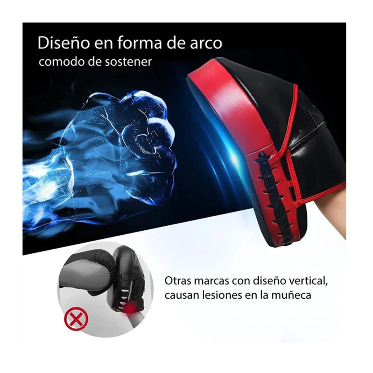 HOLGU - Manoplas Guantelete Recta para Taekwondo-Karate-Boxeo