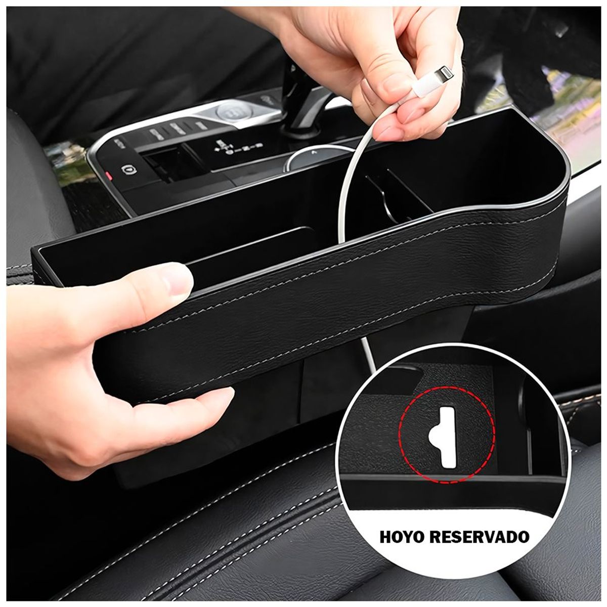 SASHIJA - Organizador Accesorio Caja PosaVasos para Interior Auto TL1