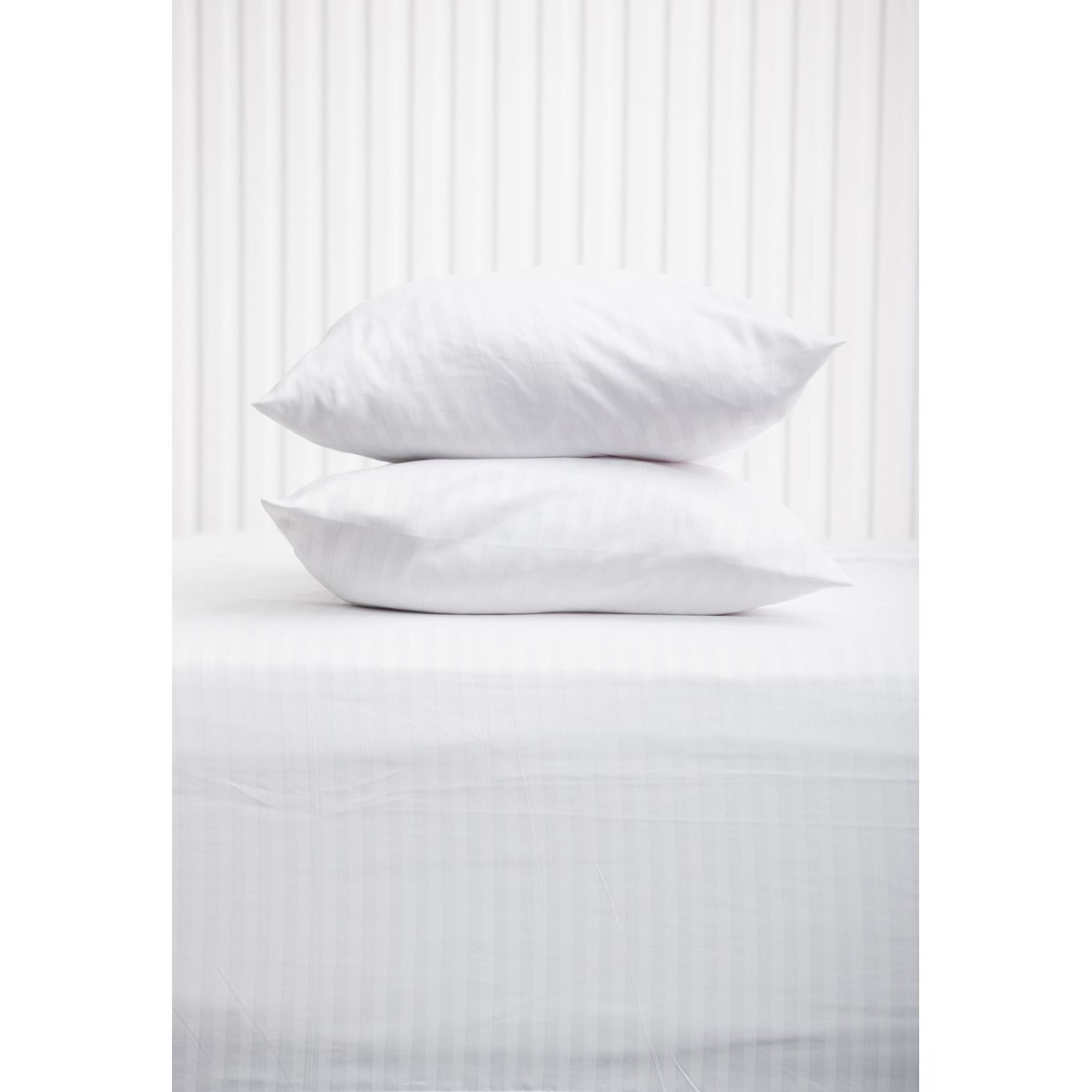 COBITEX HOME - Fundas De Almohada 250 hilos Lisas Blancas Satinadas King 100% Algodón