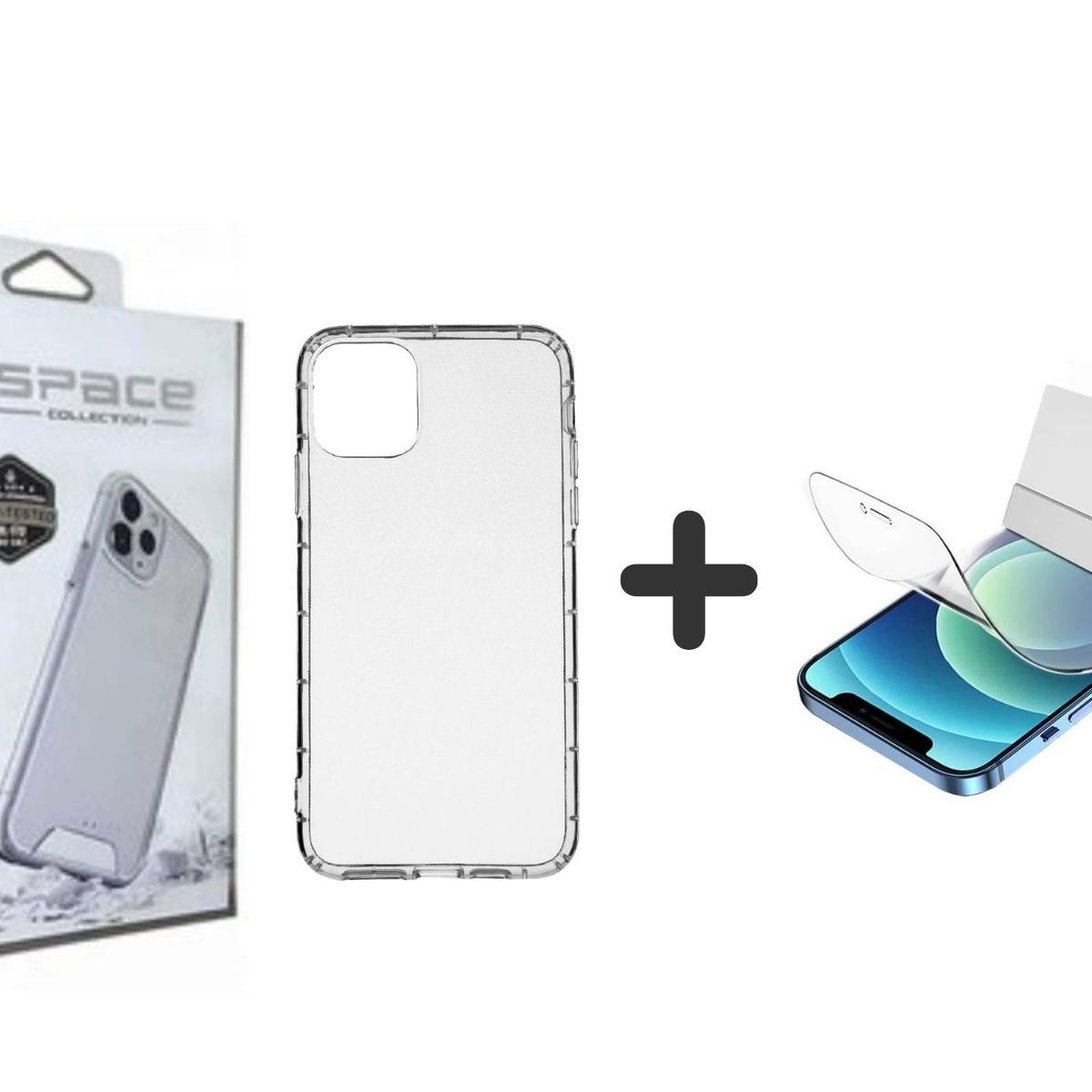 SPACE - Case Space Transparente y Mica Hidrogel HD - iPhone 11 Pro