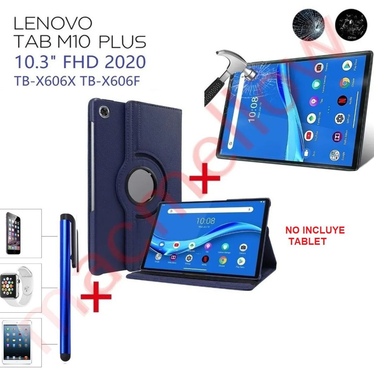 GENERICO - Funda  Mica  Lapiz para Lenovo Tab M10 Plus 103 TB-X606F TB-X606X