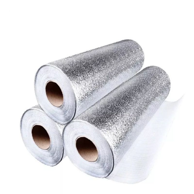 MEGIMPERU - Pack X3 Pegatina Autoadhesiva Aluminio para Cocina x 5M