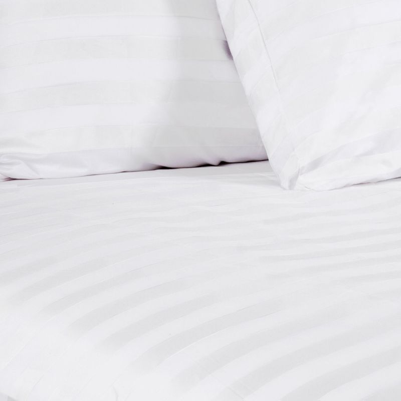 COBITEX HOME - Fundas De Almohada 300 hilos Lisas Blancas satinadas 1.5 plz 100% Algodón
