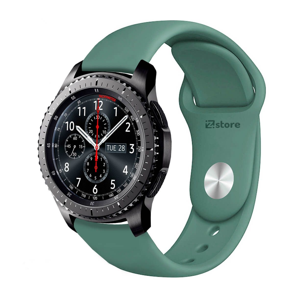 GENERICO - Correa Compatible Con Samsung Galaxy Gear S3 Frontier Verde Pino Broche 22mm