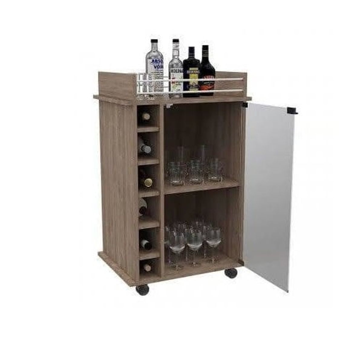 GENERICO - Bar botellero - la casa del mueblero - castaño