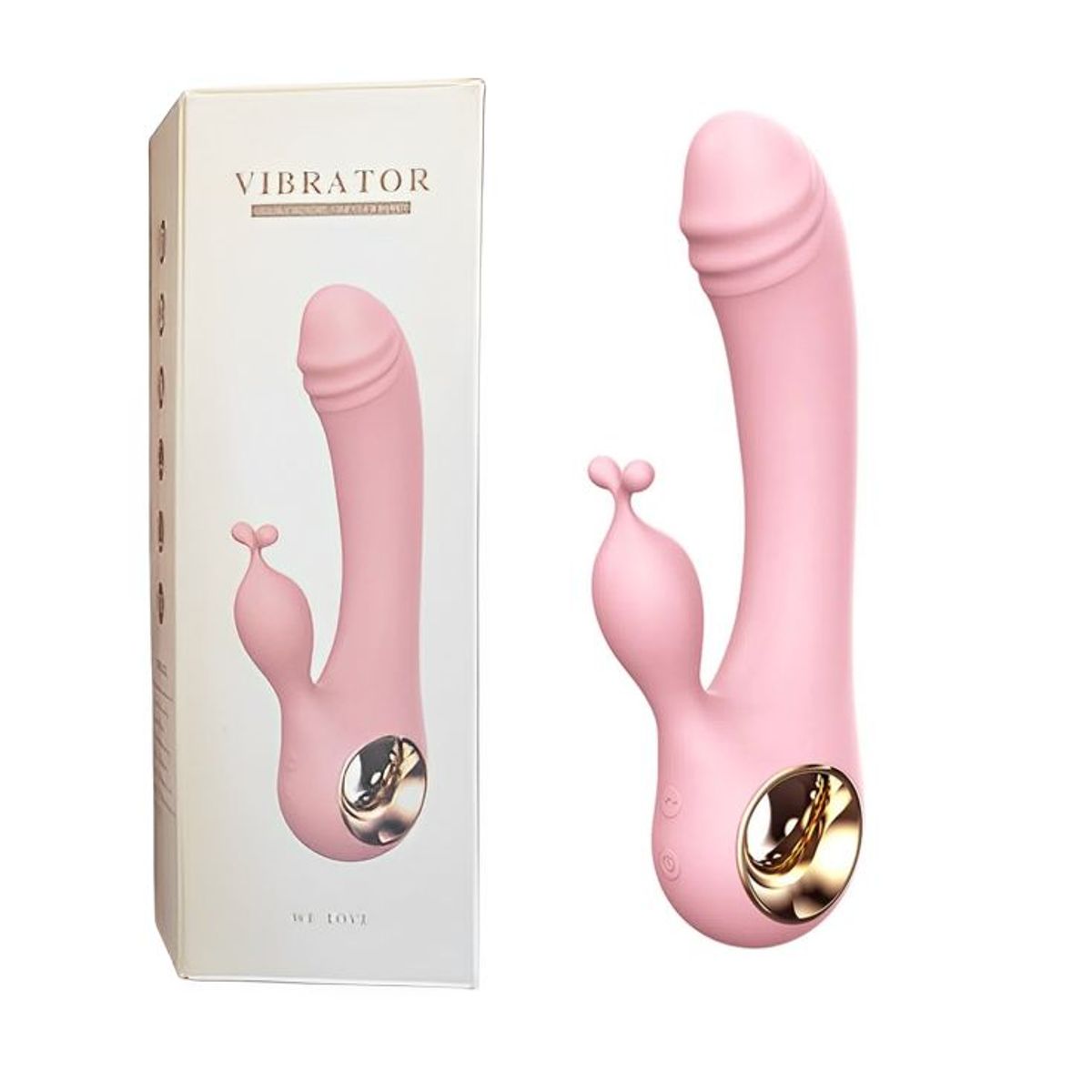 GENERICO - Vibrador 10 Vibraciones Punto G Doble Clitoris