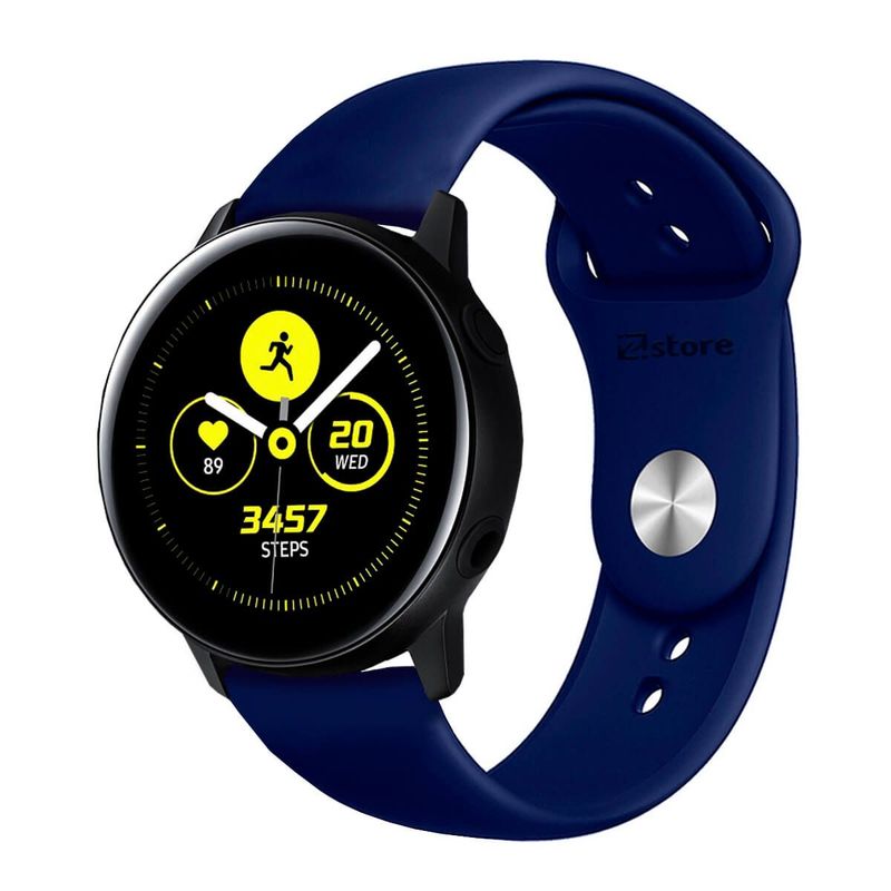 GENERICO - Correa Compatible Con Samsung Galaxy Watch Active Azul Oscuro