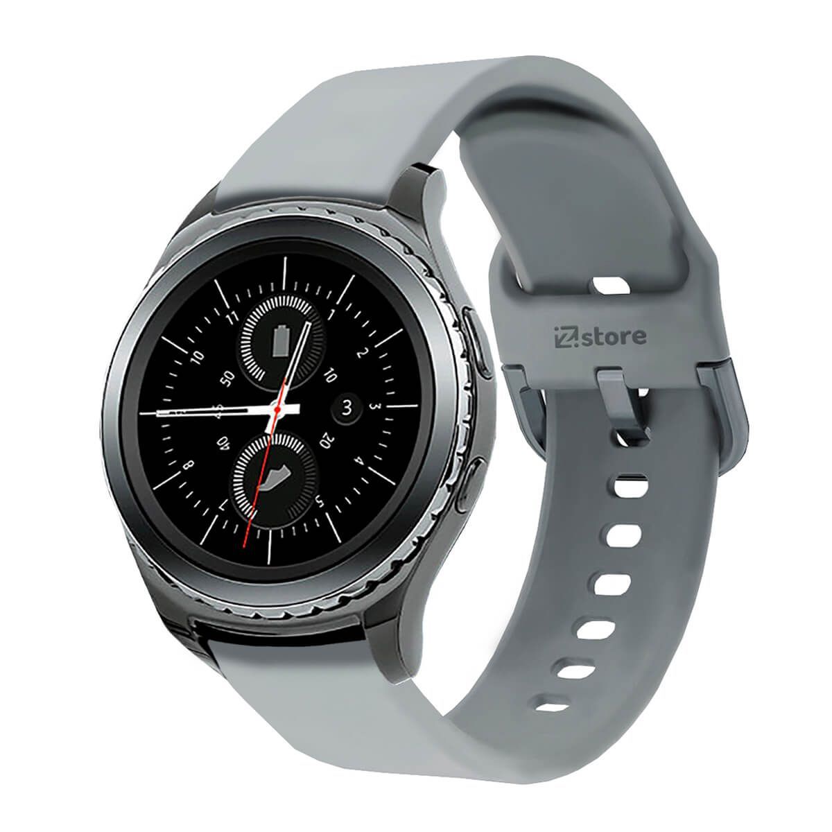 GENERICO - Correa Compatible Con Samsung Gear S2 Classic Gris Hebilla 20mm