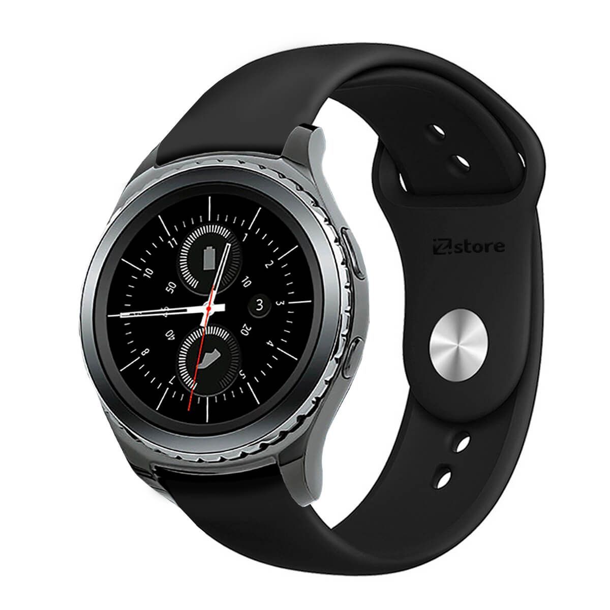 GENERICO - Correa Compatible Con Samsung Gear S2 Classic Negro Broche 20mm