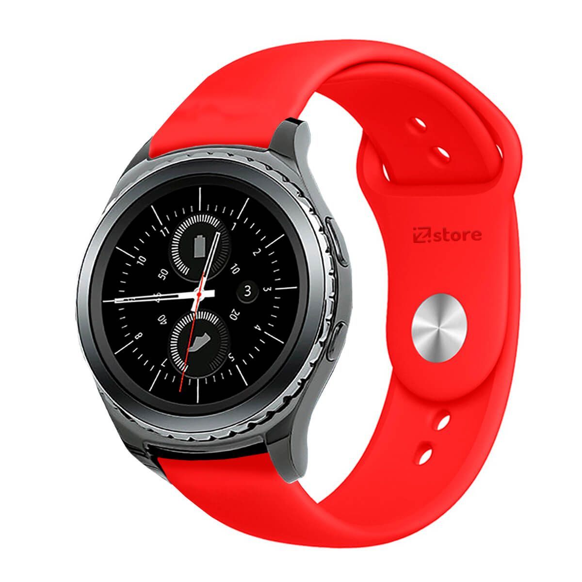 GENERICO - Correa Compatible Con Samsung Gear S2 Classic Rojo Broche 20mm