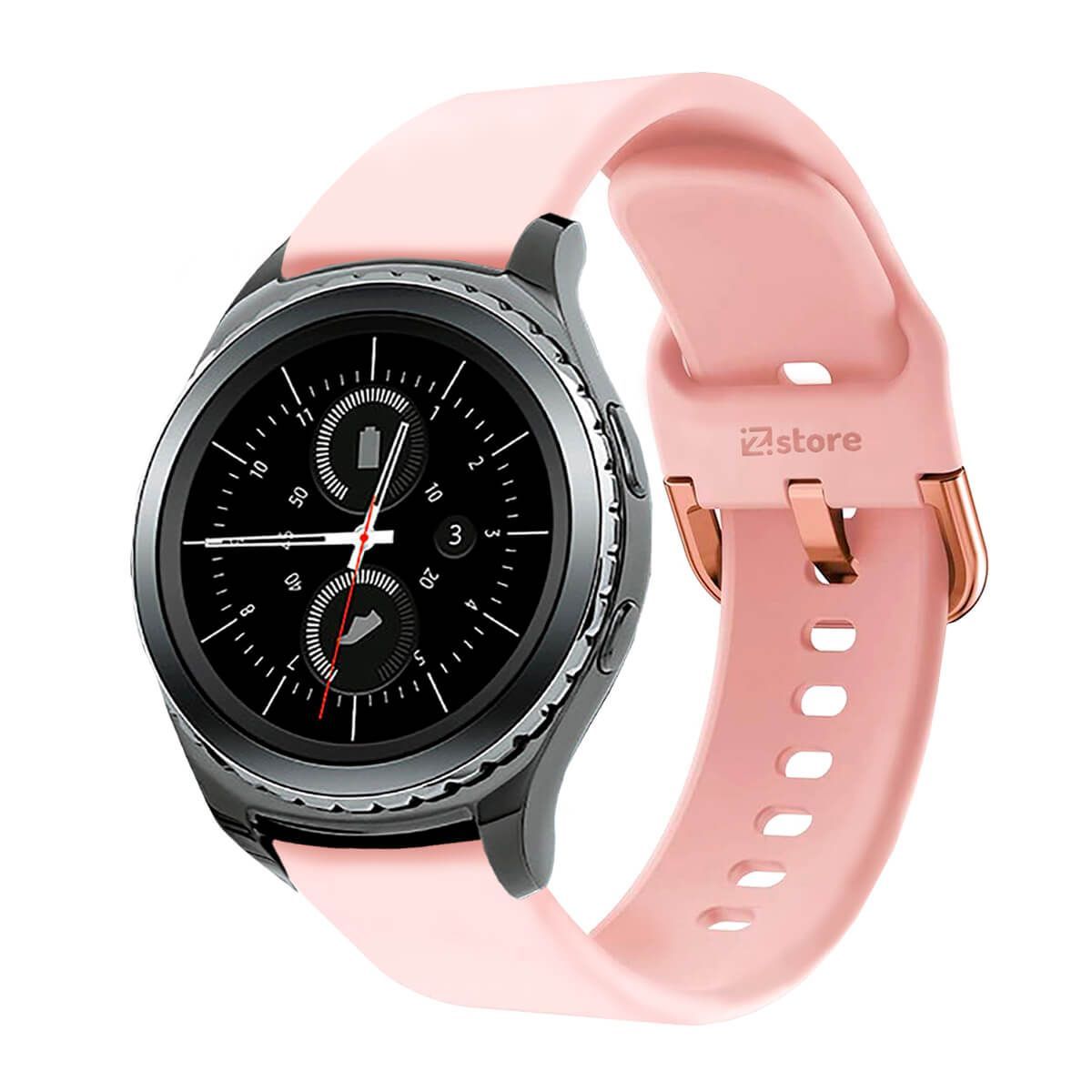 GENERICO - Correa Compatible Con Samsung Gear S2 Classic Rosado Hebilla 20mm