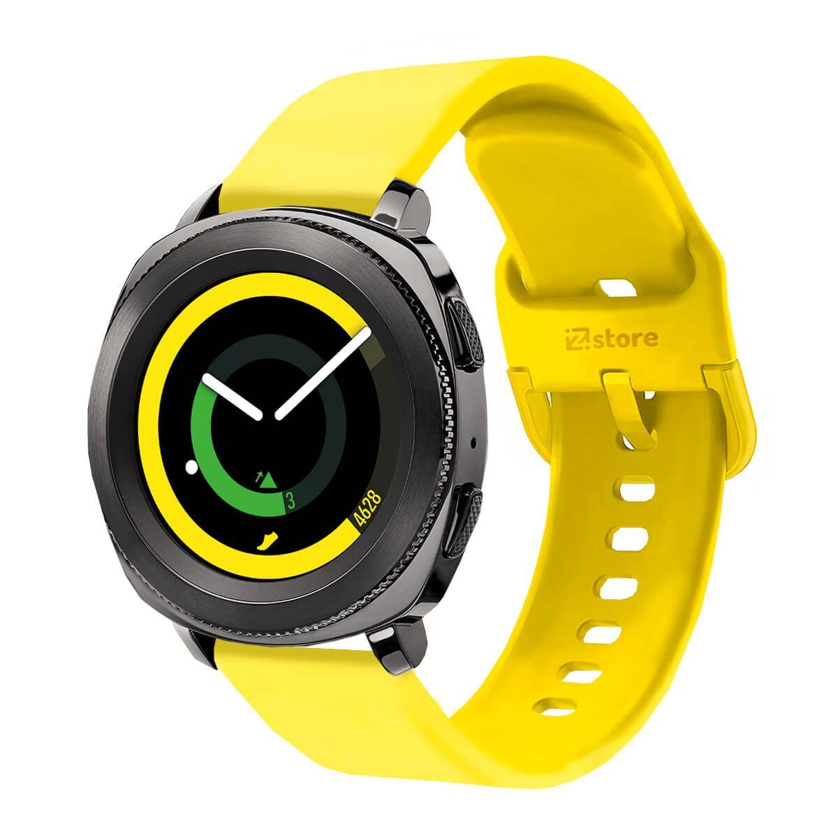 GENERICO - Correa Compatible Con Samsung Gear Sport Amarillo Hebilla 20mm