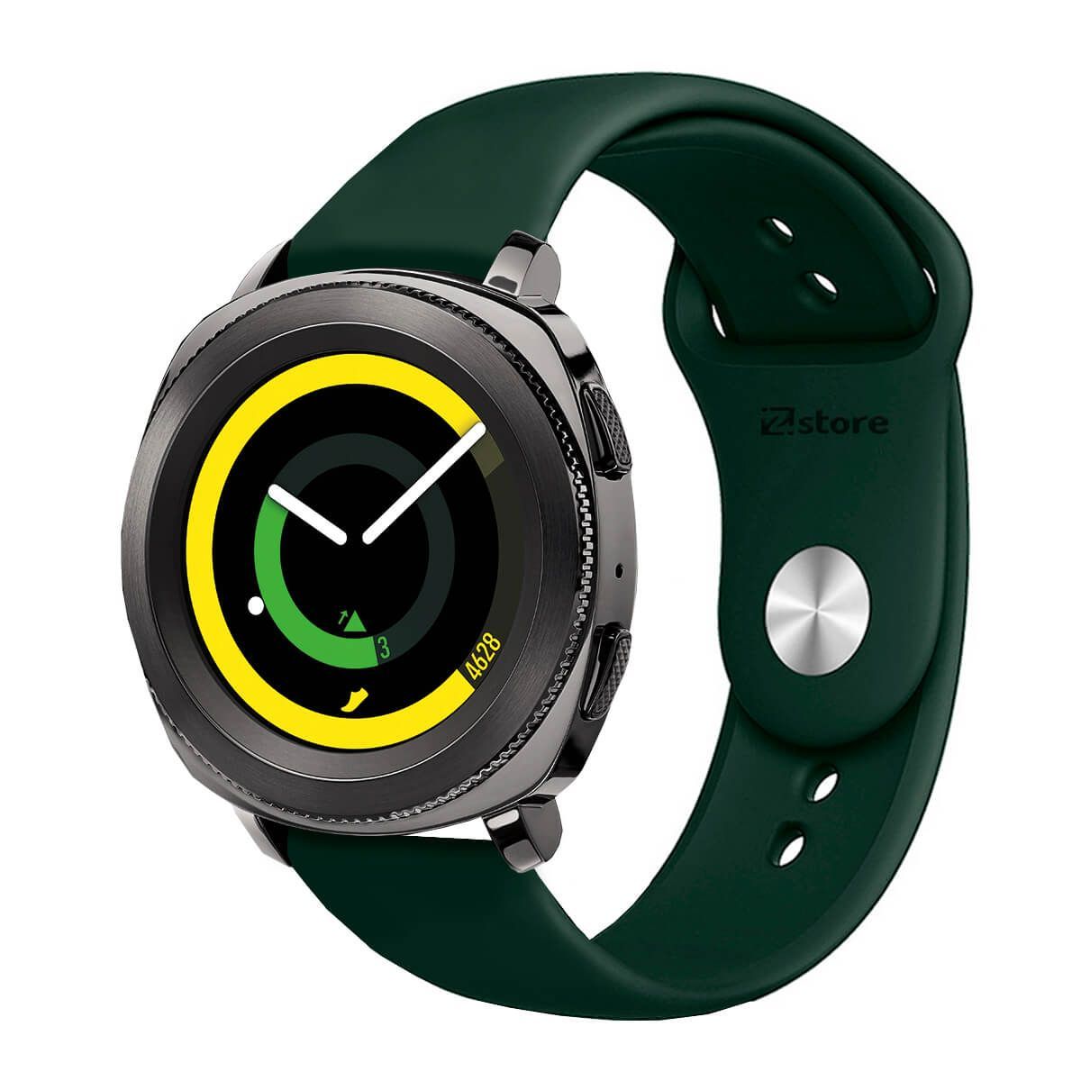 GENERICO - Correa Compatible Con Samsung Gear Sport Verde Oscuro Broche 20mm