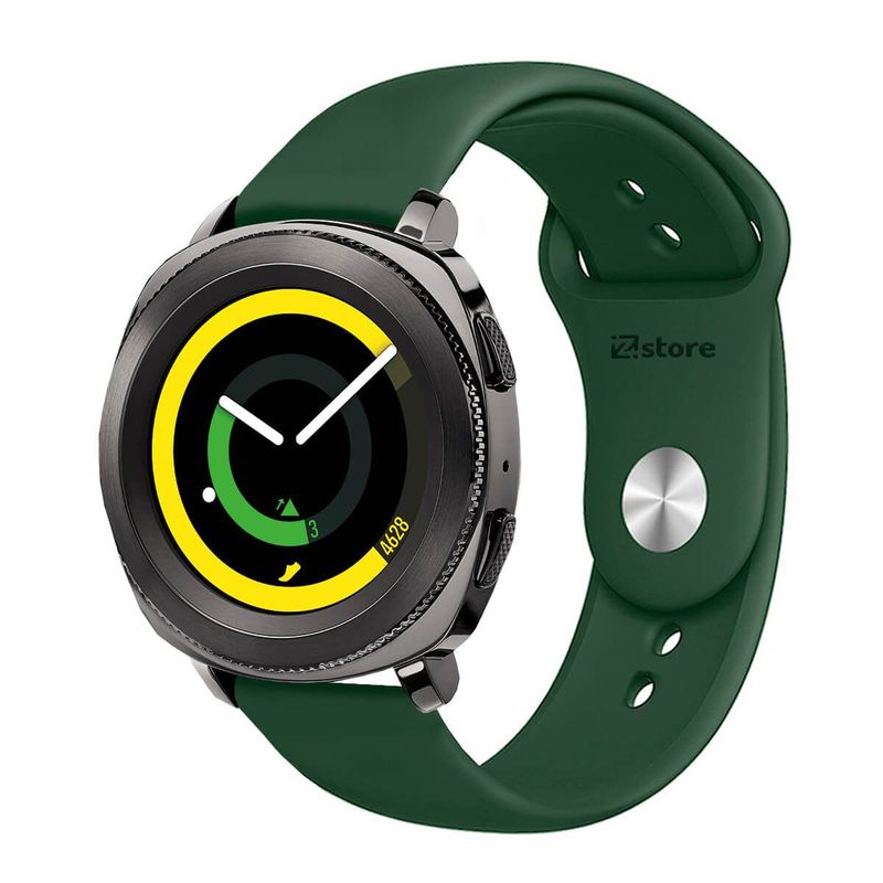 GENERICO - Correa Compatible Con Samsung Gear Sport Verde Militar Broche 20mm