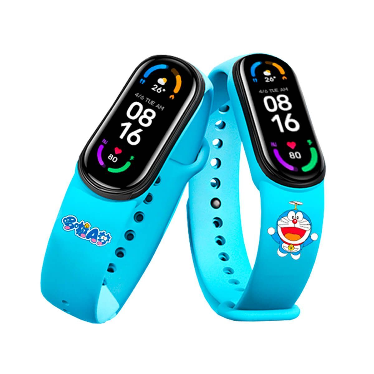 GENERICO - Correa Compatible Con Xiaomi Mi Band 5 y 6 Doraemon