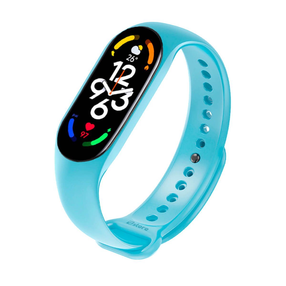 GENERICO - Correa Compatible Con Xiaomi Mi Band 7 Celeste Cielo