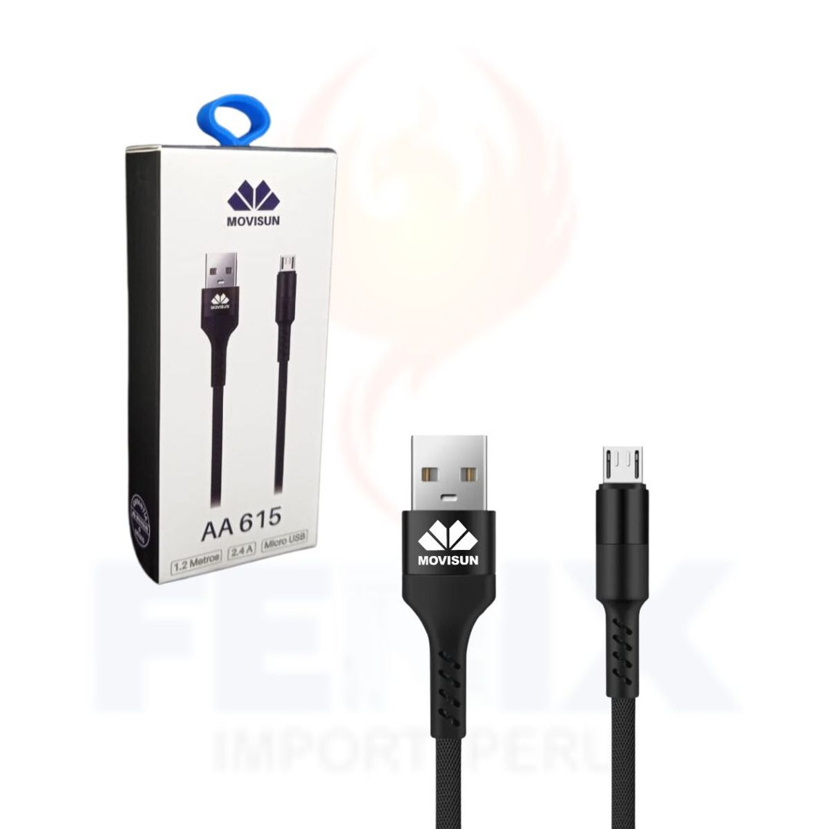 GENERICO - Cable Tipo Microusb  v8 Movisun Aa-615 NEGRO