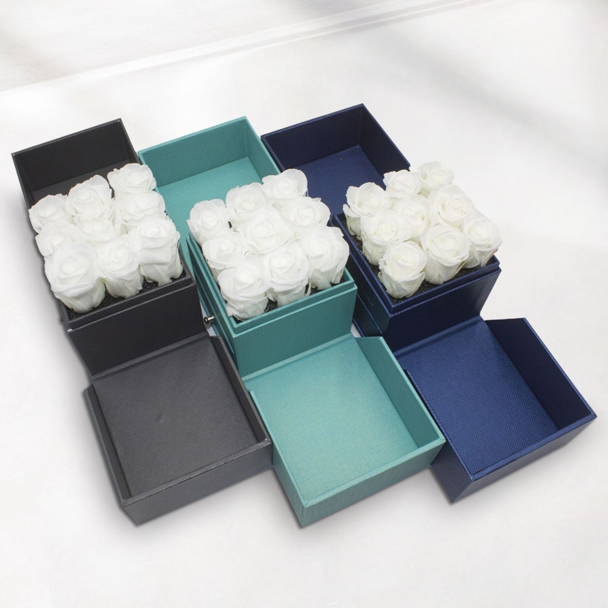 AIROSA - Rosa eterna preservada - Color blanco - Joyero