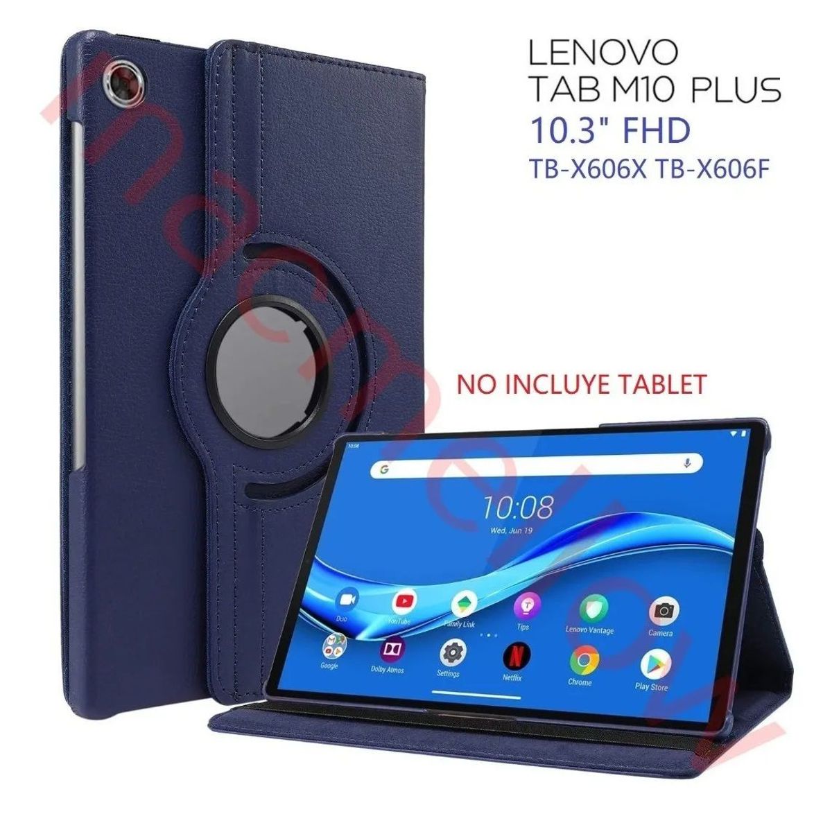 GENERICO - Funda Case de Cuero Giro 360° para Lenovo Tab M10 Plus 10.3 TB-X606F