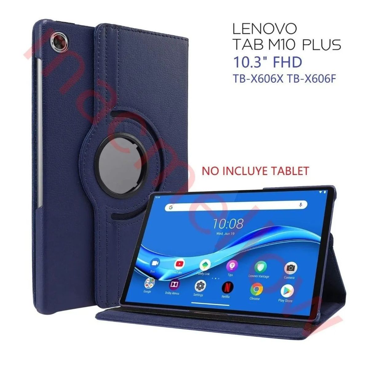 GENERICO - Funda Case de Cuero Giro 360° para Lenovo Tab M10 Plus 10.3 TB-X606F