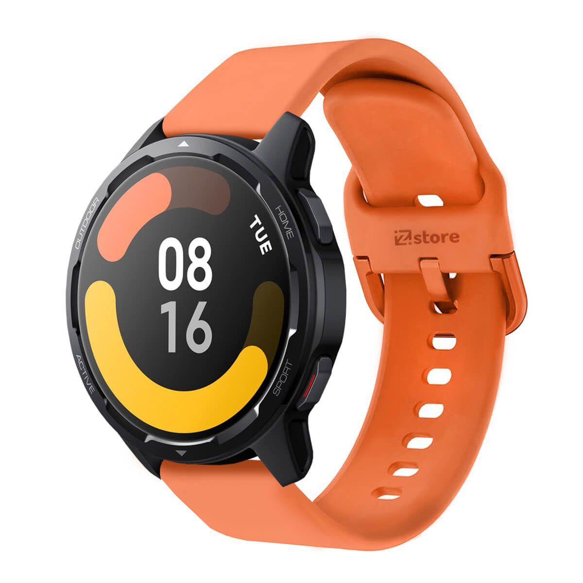 GENERICO - Correa Compatible Con Xiaomi Watch S1 Active Naranja Hebilla 22mm