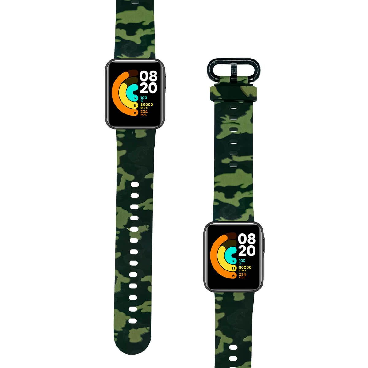 GENERICO - Correa Compatible Con Xiaomi Mi Watch Lite Camuflado Verde