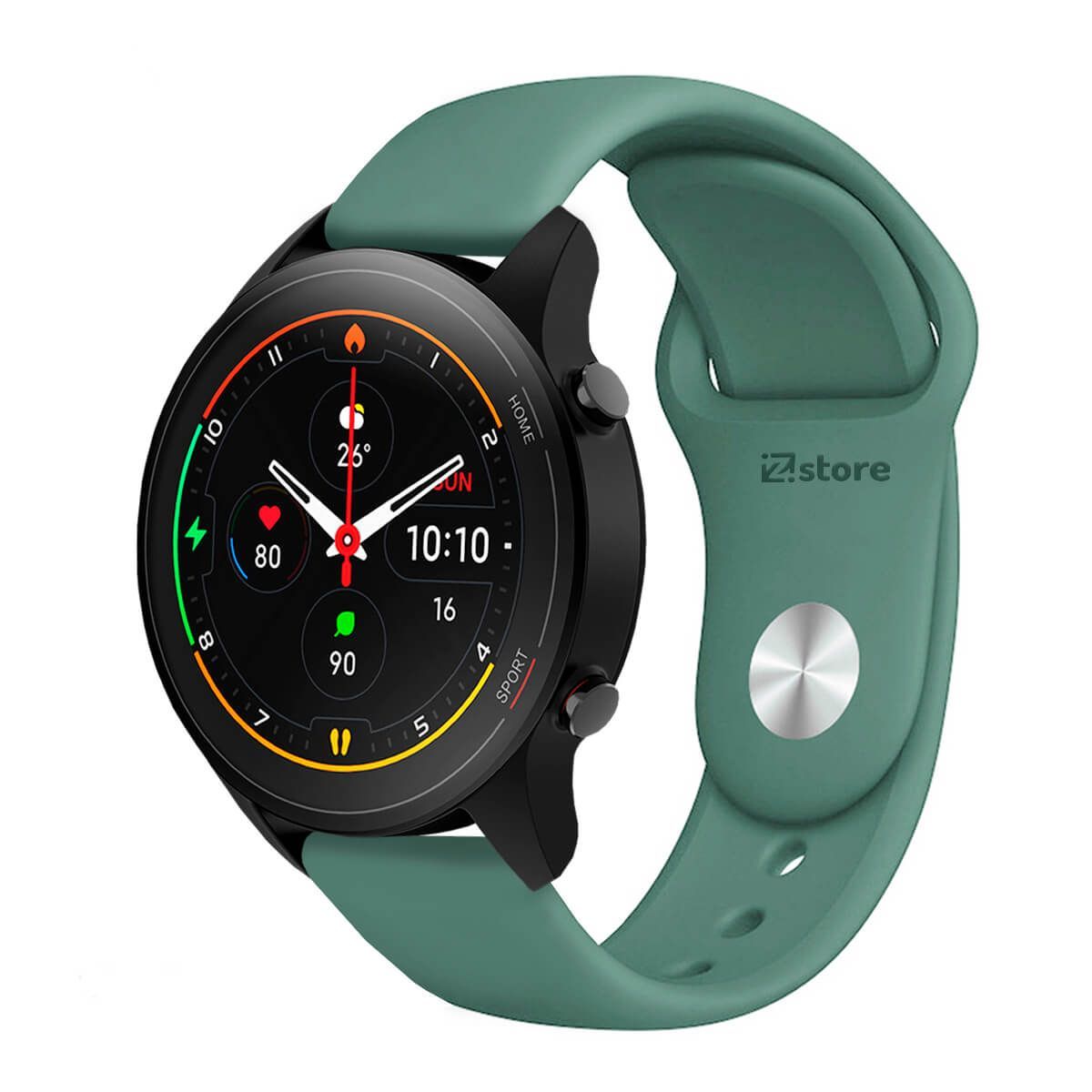 GENERICO - Correa Compatible Con Xiaomi Mi Watch Color Verde Pino Broche 22mm
