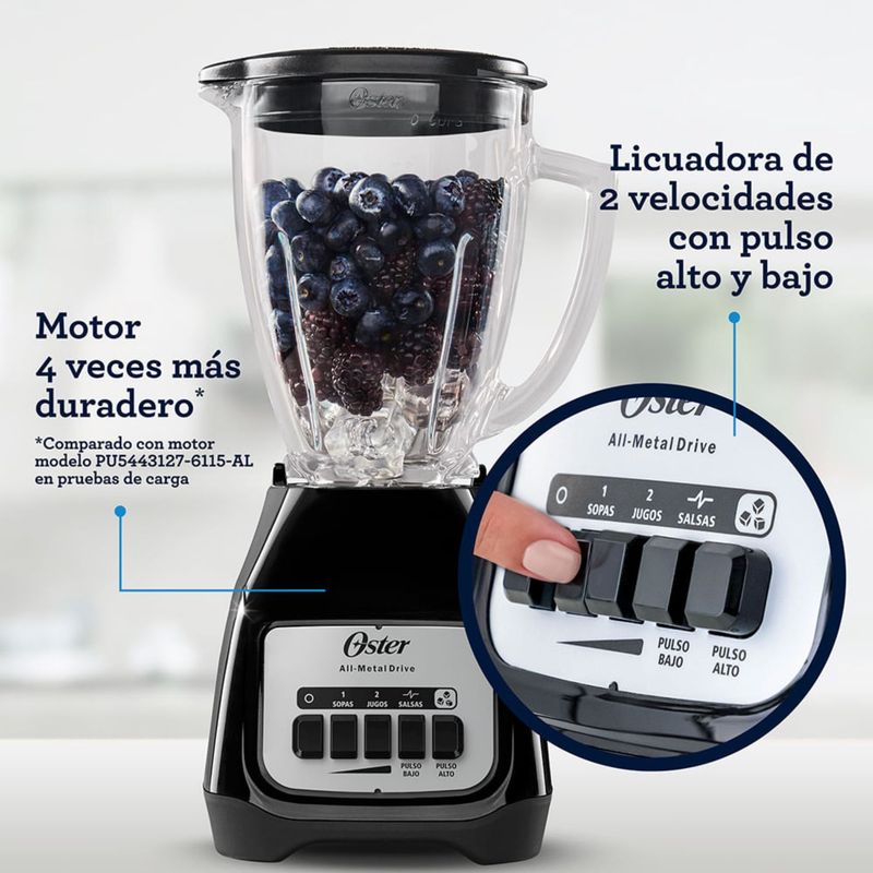 OSTER - LICUADORA BLSTKAG-BPB-053 OSTER 2 VELOCIDADES 1.5L NEGRO