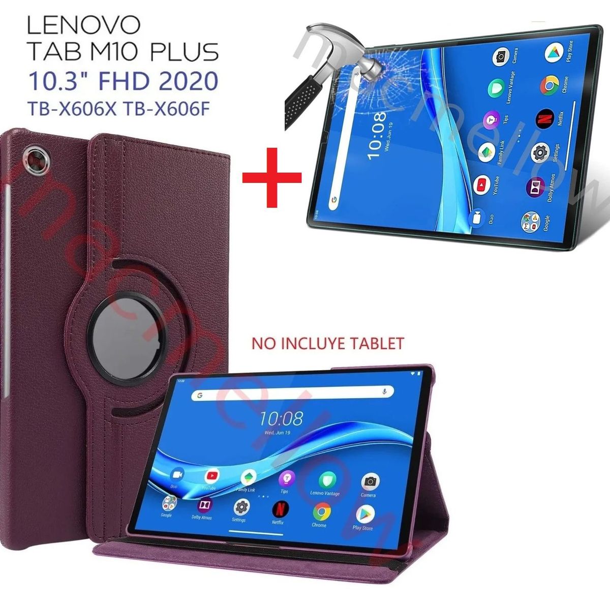GENERICO - Funda Case Con Mica de Vidrio para Lenovo Tab M10 Plus 103 TB-X606F