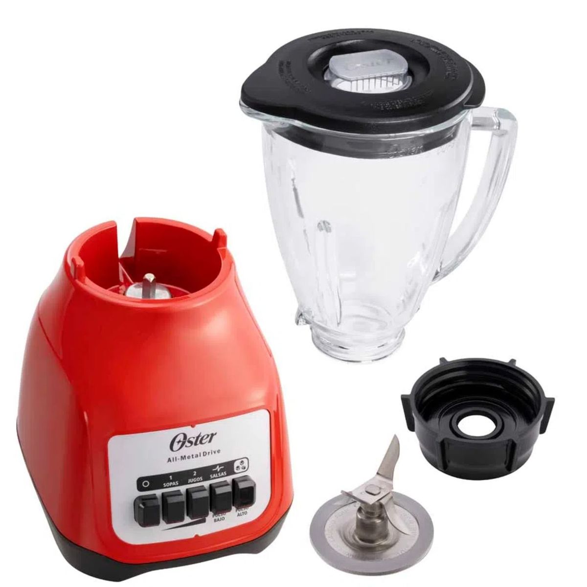 OSTER - LICUADORA BLSTKAG-RPB-053 OSTER 2 VELOCIDADES 1.5L ROJO