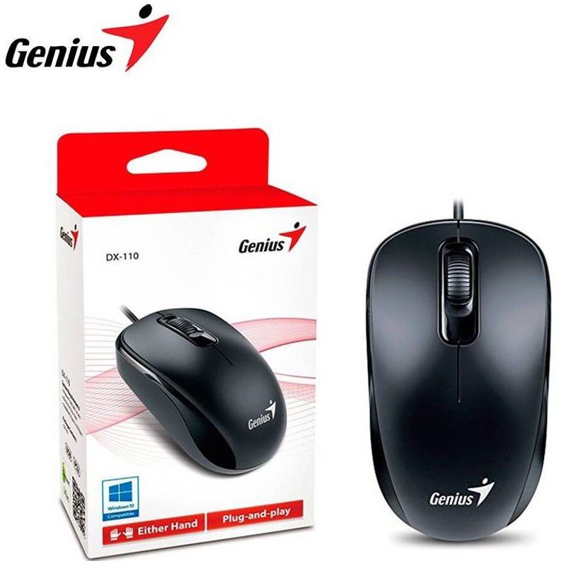 GENIUS - MOUSE GENIUS DX-110 USB OPTICO 1000 DPI BLACK