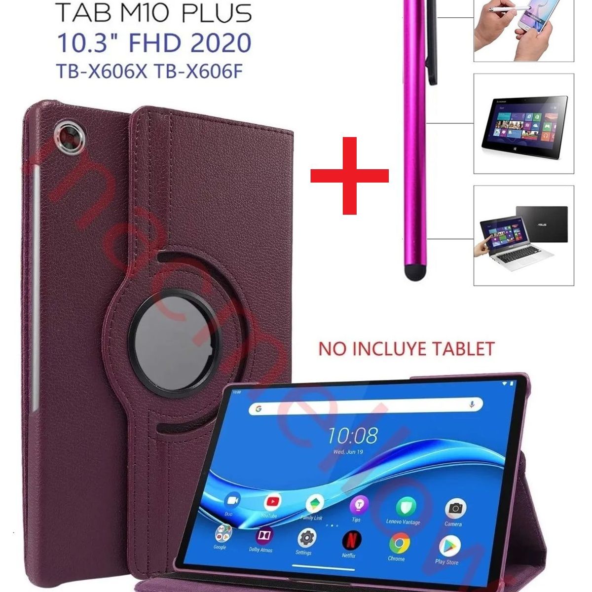 GENERICO - Funda Cover Con Lapiz Optico para Lenovo Tab M10 Plus 103 TB-X606F