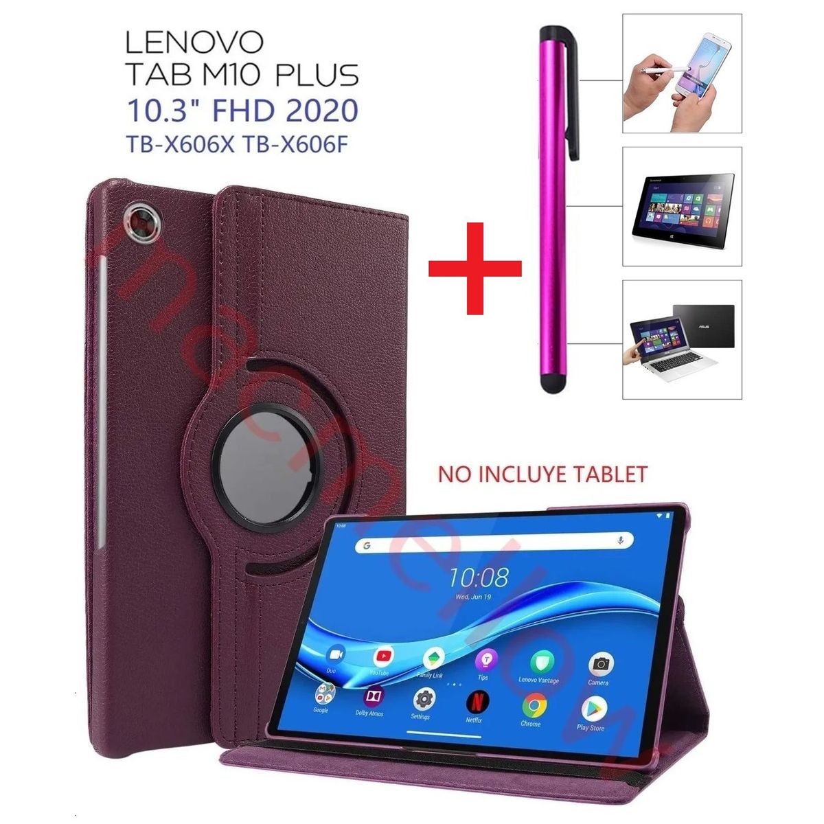 GENERICO - Funda Cover Con Lapiz Optico para Lenovo Tab M10 Plus 103 TB-X606F