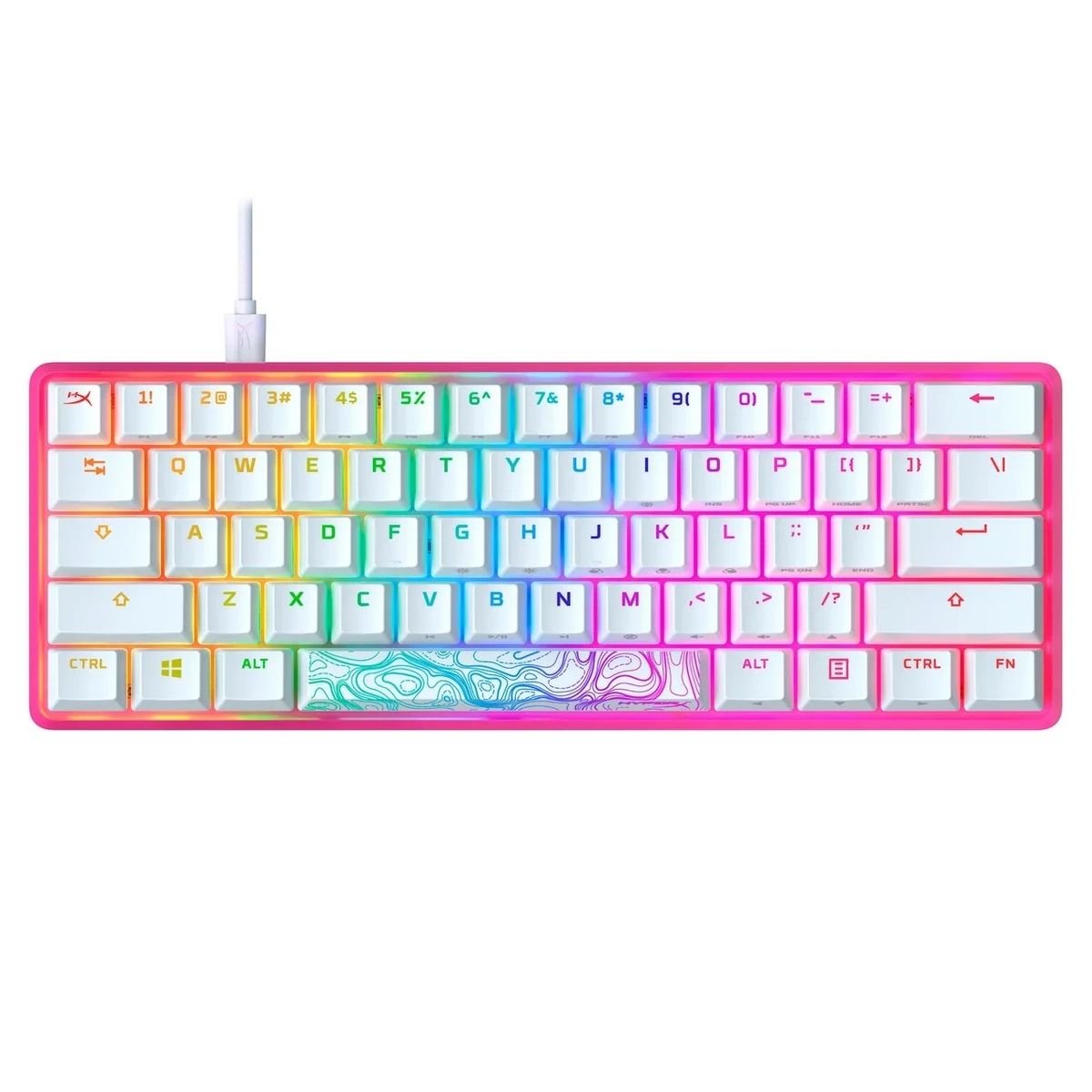 HYPERX - Teclado Mecánico Gamer RGB HyperX Alloy Origins 60 USB-C 572Y6AA