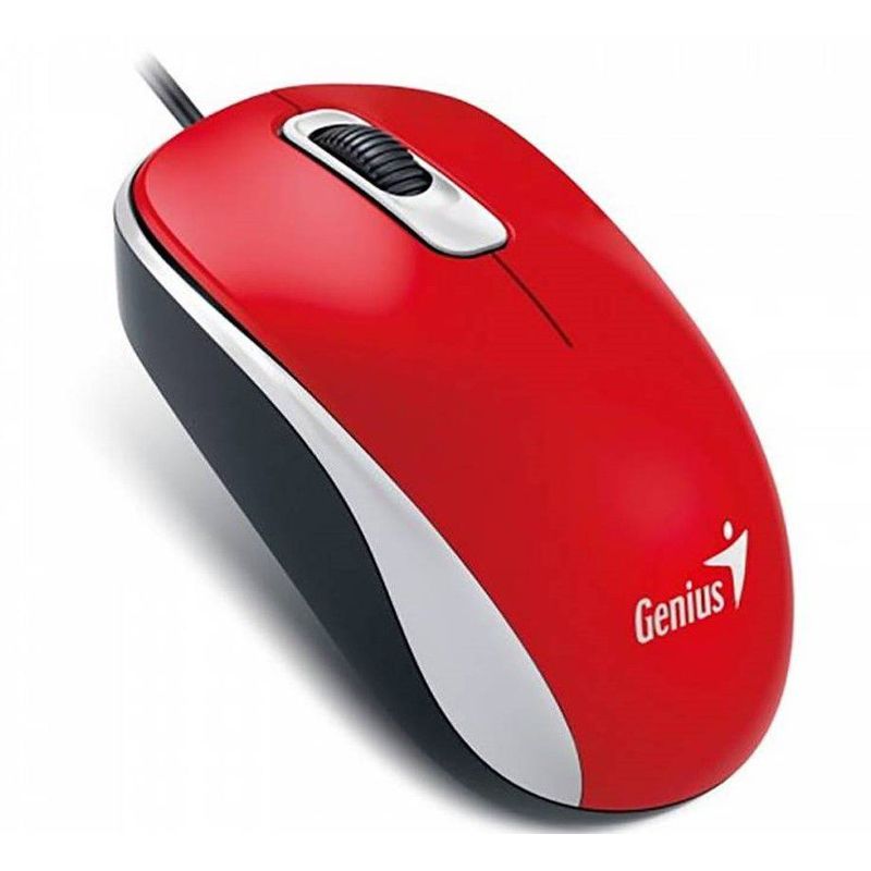 GENIUS - MOUSE GENIUS DX-110 USB OPTICO 1000 DPI ROJO
