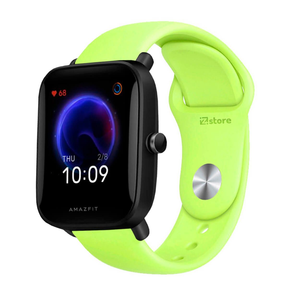 GENERICO - Correa Compatible Con Amazfit Bip U Verde Limon Broche 20mm