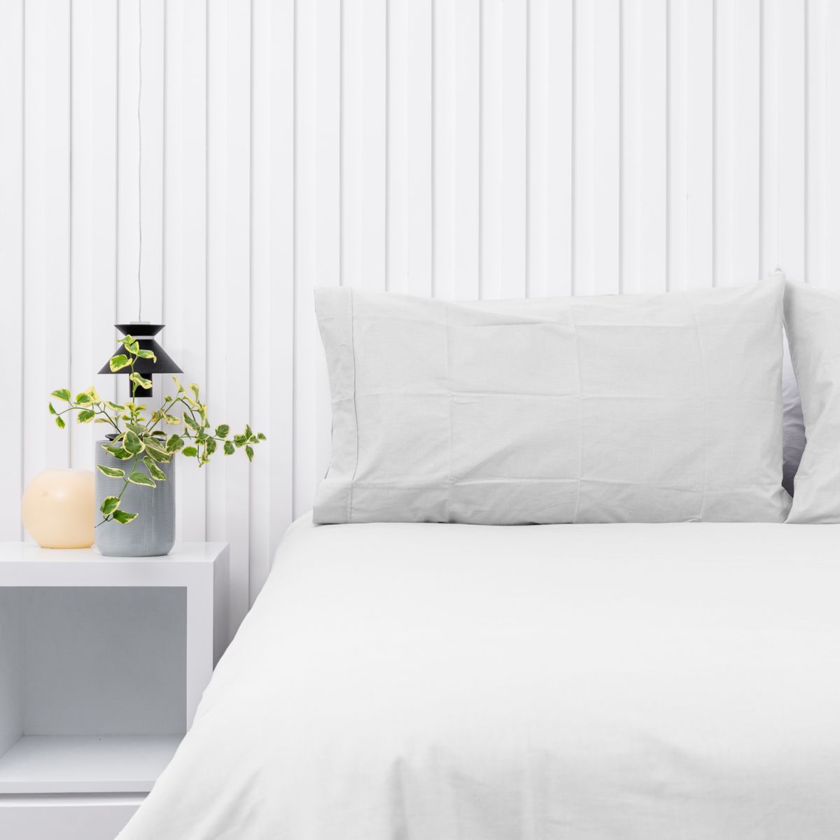 COBITEX HOME - Fundas De Almohada 600 hilos Lisas Blancas king 100% Algodón