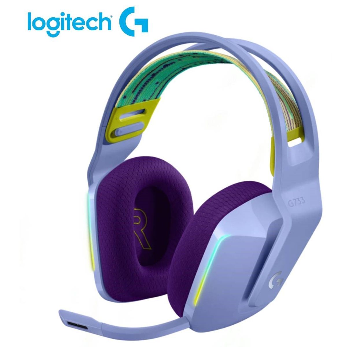 LOGITECH - Audifono Gamer Logitech G733 Lightspeed Lila