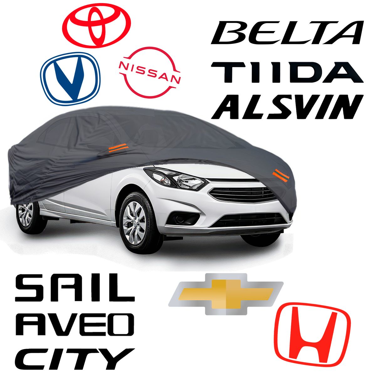 GENERICO - Cobertor de Auto Sedan Compacto y Mediano Talla M Impermeable Pesada