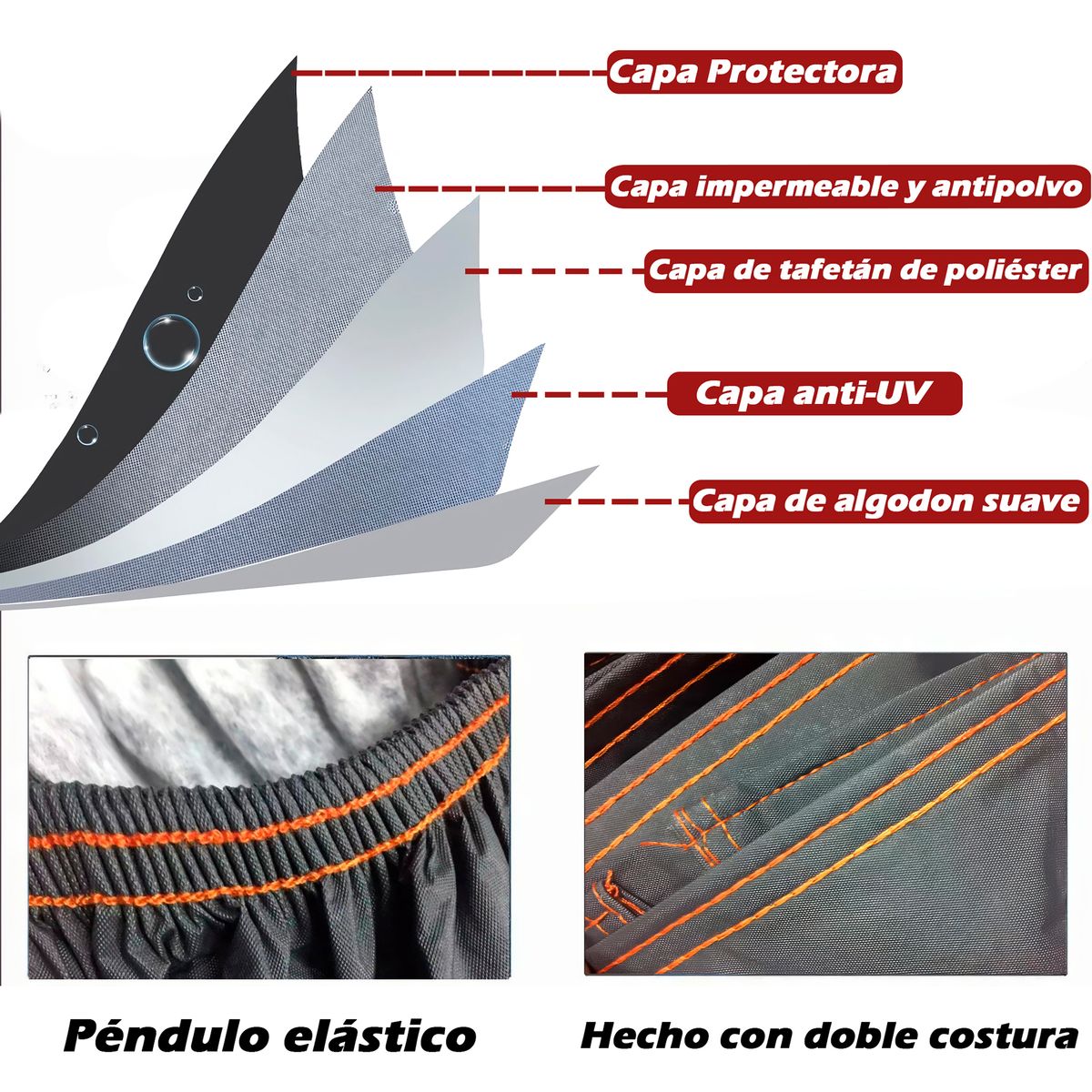 GENERICO - Cobertor de Autos Sedan Grande y Vehículo Extendido Talla XL Impermeable Pesada