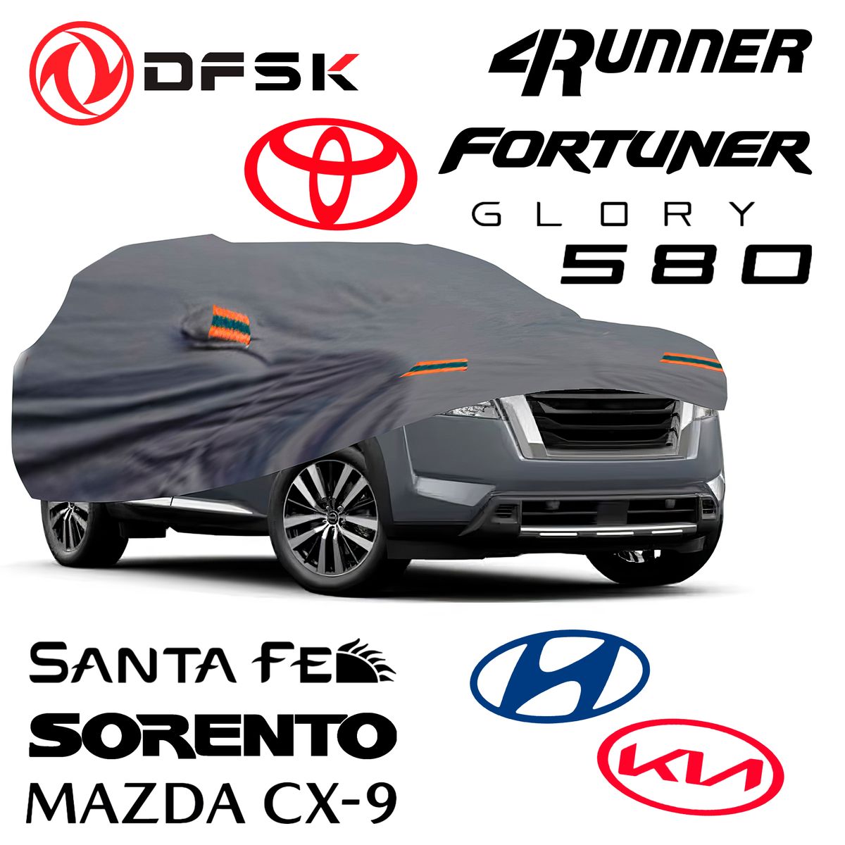 GENERICO - Cobertor de Camioneta Suv Medio Largo o 3 Filas Talla XL Pesada