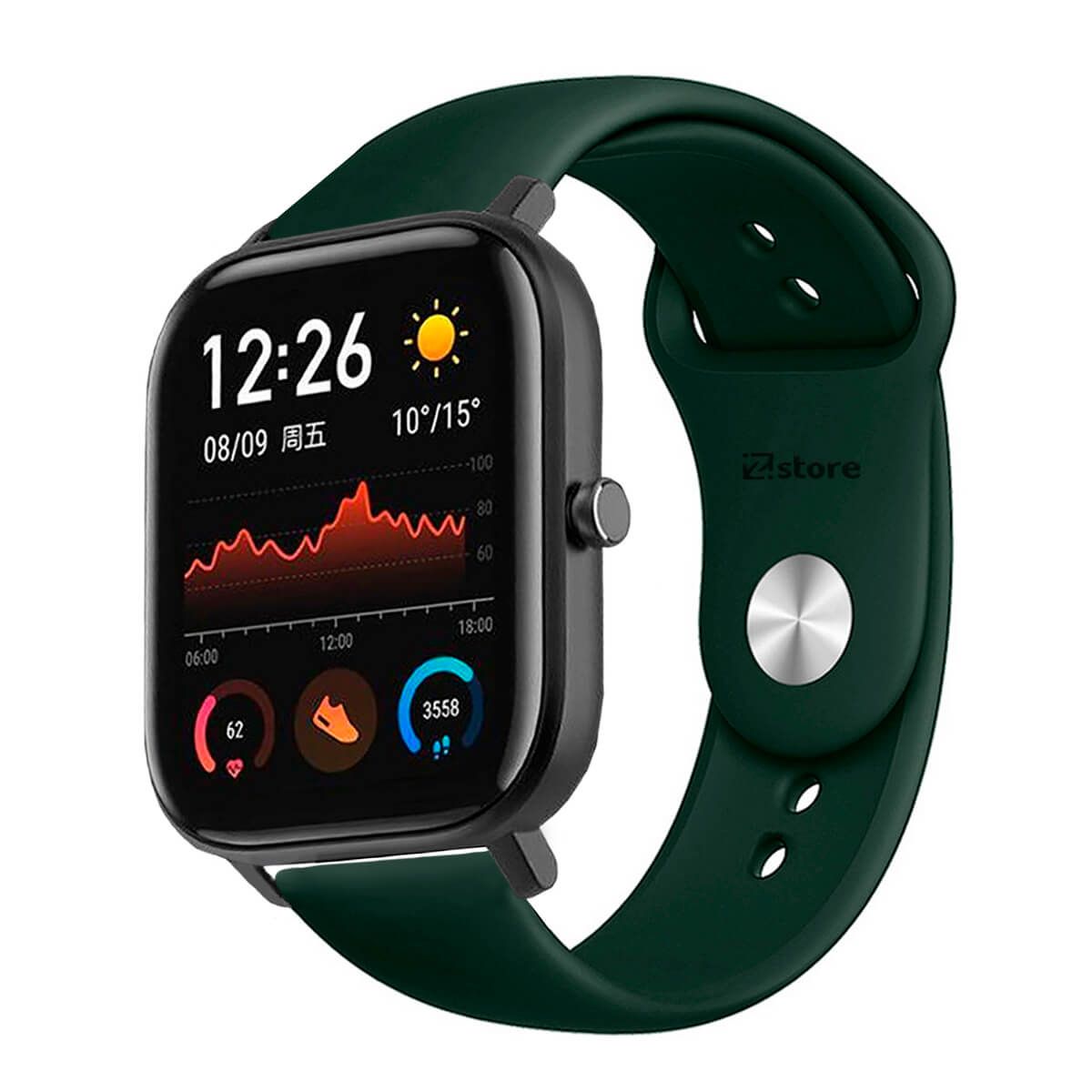 GENERICO - Correa Compatible Con Amazfit GTS Verde Oscuro Broche 20mm