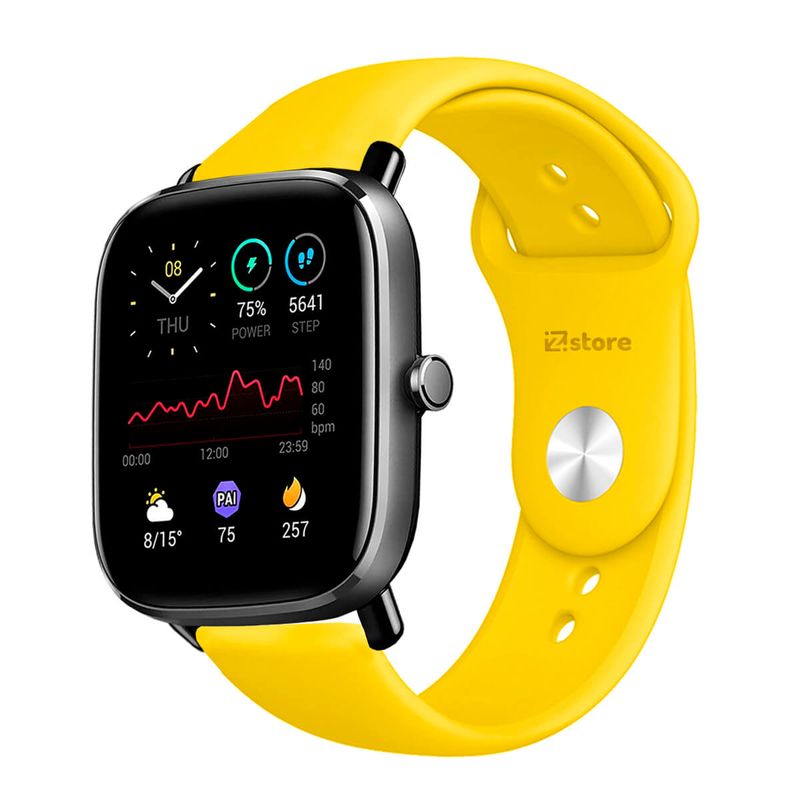 GENERICO - Correa Compatible Con Amazfit GTS2 Amarillo Broche 20mm