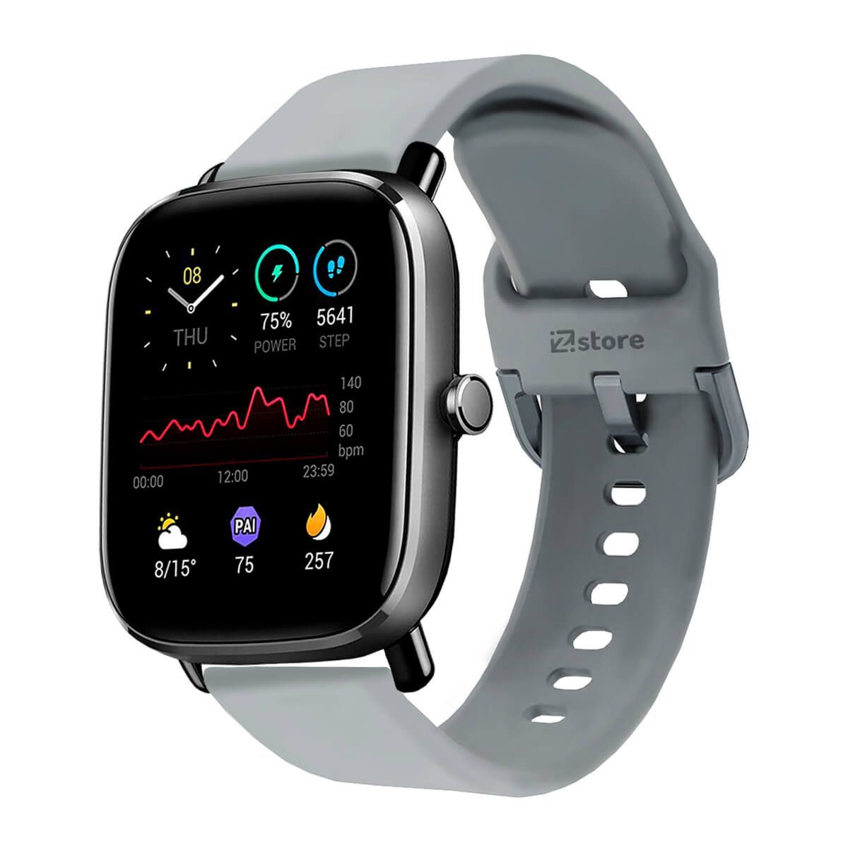 GENERICO - Correa Compatible Con Amazfit GTS2 Mini Gris Hebilla 20mm