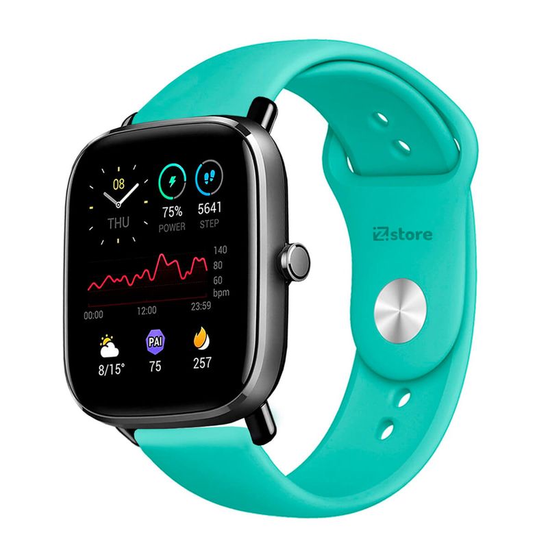 GENERICO - Correa Compatible Con Amazfit GTS3 Verde Esmeralda Broche 20mm